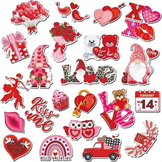 Refrigerador Magnetos Para El Día De San Valentín, 22 Unidades