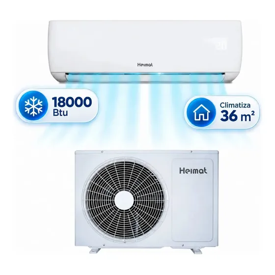 Aire acondicionado 18000 btu Split Muro Inverter Heimat Hac
