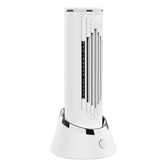 Ventilador de pie Escritorio Con Cabezal Oscilante, Usb, Blanco