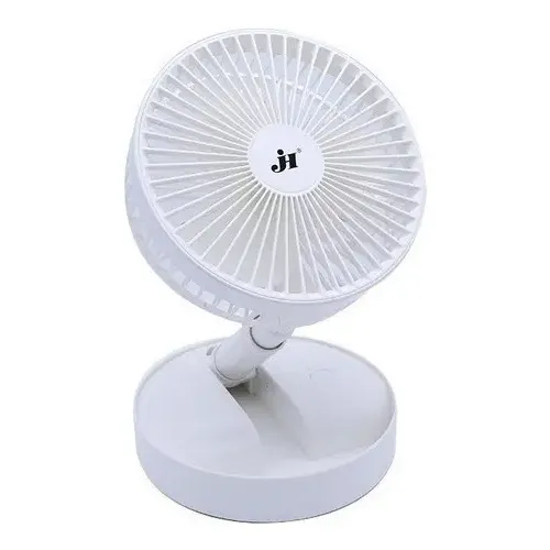 Ventilador de pie y mesa Jian Hao JH2028 3 aspas turbo USB blanco