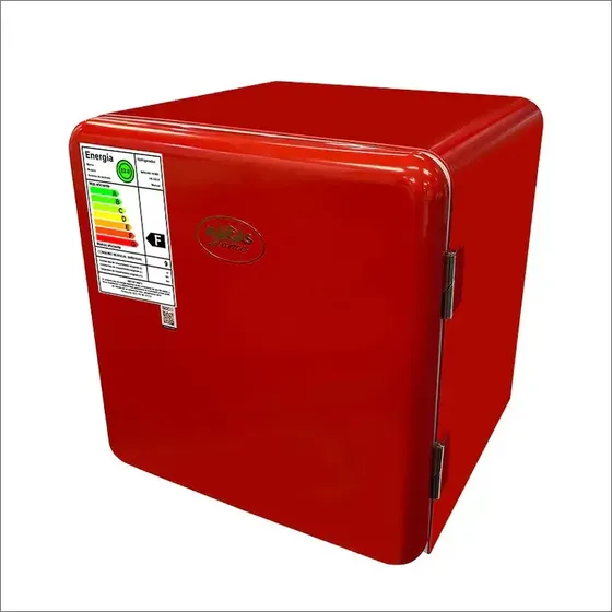 Congeladora vertical Refrigerador Frigobar Maigas Retro Rojo 47