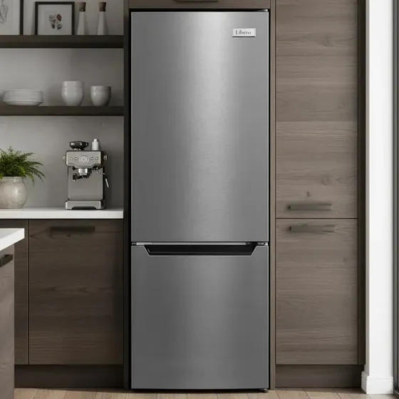 Refrigerador 2 puertas Libero 157L Freezer Inferior Acero Frío