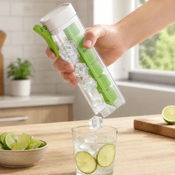 Congeladora pequeña Cubetera Dispensador De Hielo Con Tapa