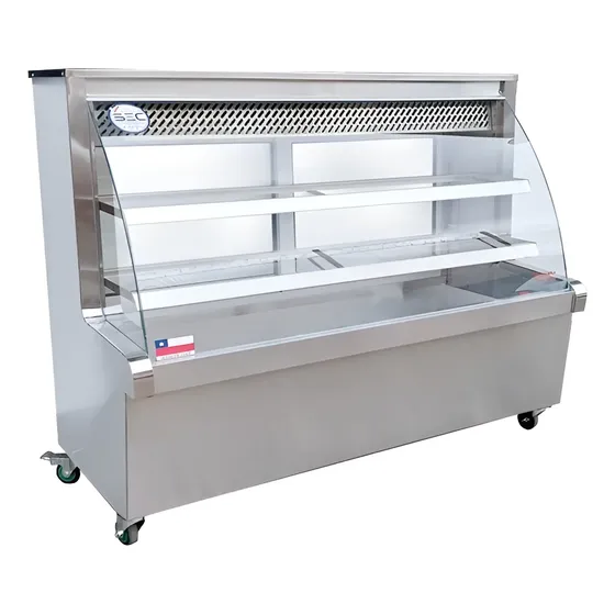 Vitrina refrigerada Vidrio Curvo 1.5mt Cousiño Certifica Sec
