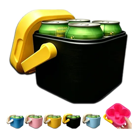 Visicooler Retro Mini Cooler For 4 Cans, Vintage Mini Fridge