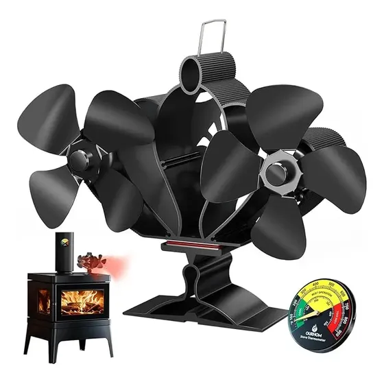 Ventilador silencioso Para Estufa, Ourhom 707t, Negro, C/