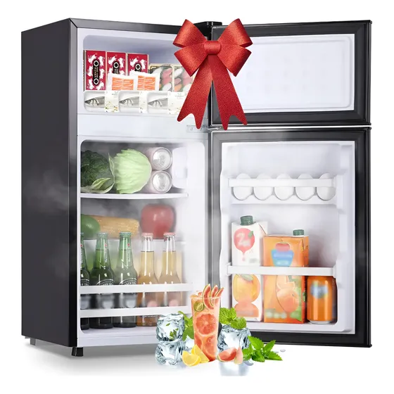 Refrigerador Mini Nevera Demuller 2,4 Pies Cúbicos, Doble Puerta